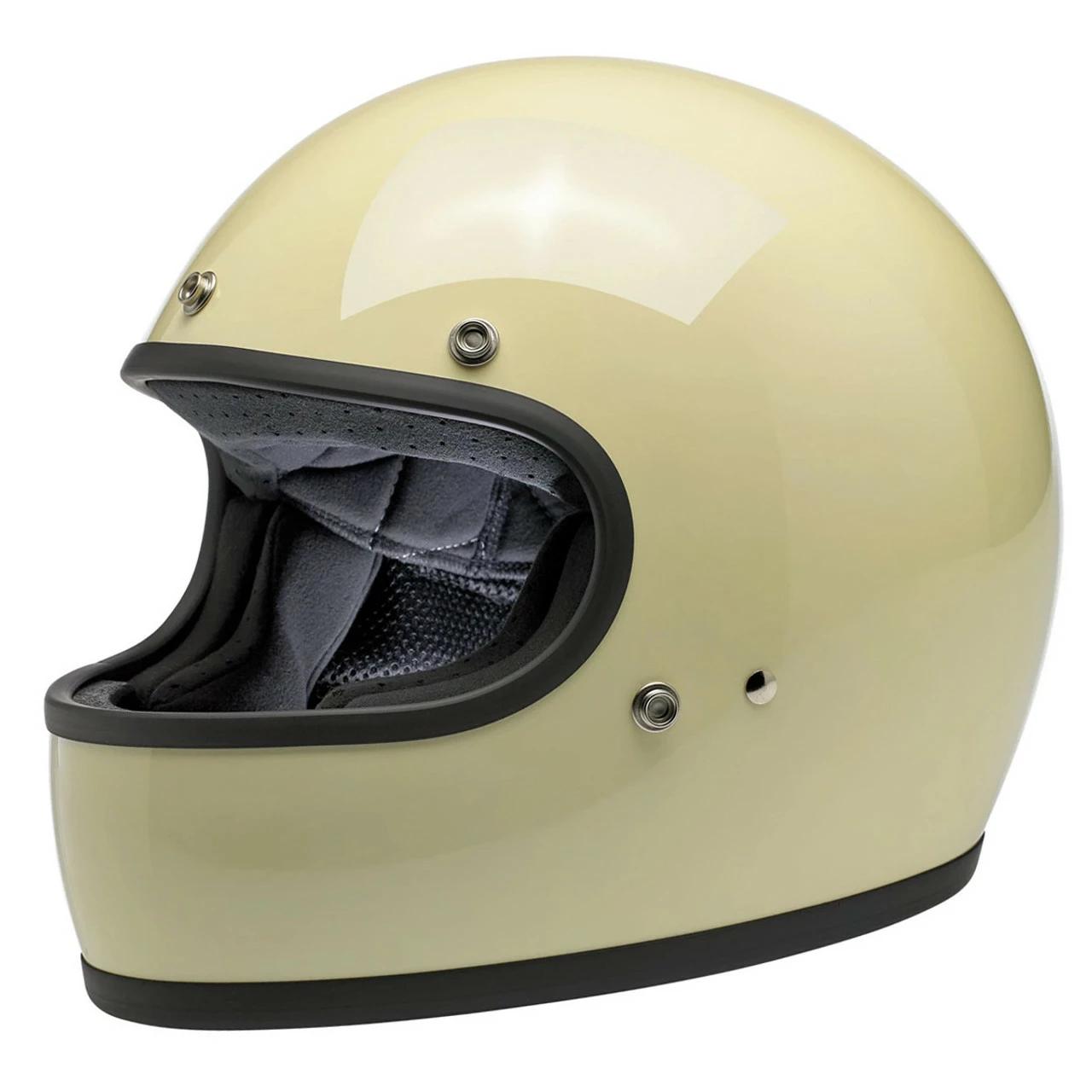 Biltwell Gringo ECE Gloss Vintage White Helmet 3 Biltwell Gringo ECE Gloss Vintage White Helmet