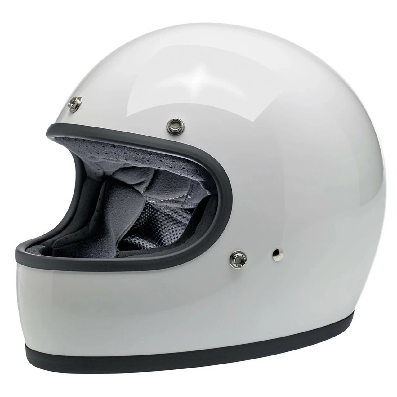 Biltwell Gringo ECE Gloss White Helmet 3 Biltwell Gringo ECE Gloss White Helmet