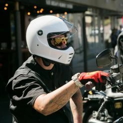 Biltwell Lane Splitter Gloss White Helmet -100 Percent Shop 67618 16363.1661286304