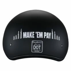 Alternative view of Daytona Skull Cap Make 'Em Pay Half Helmet