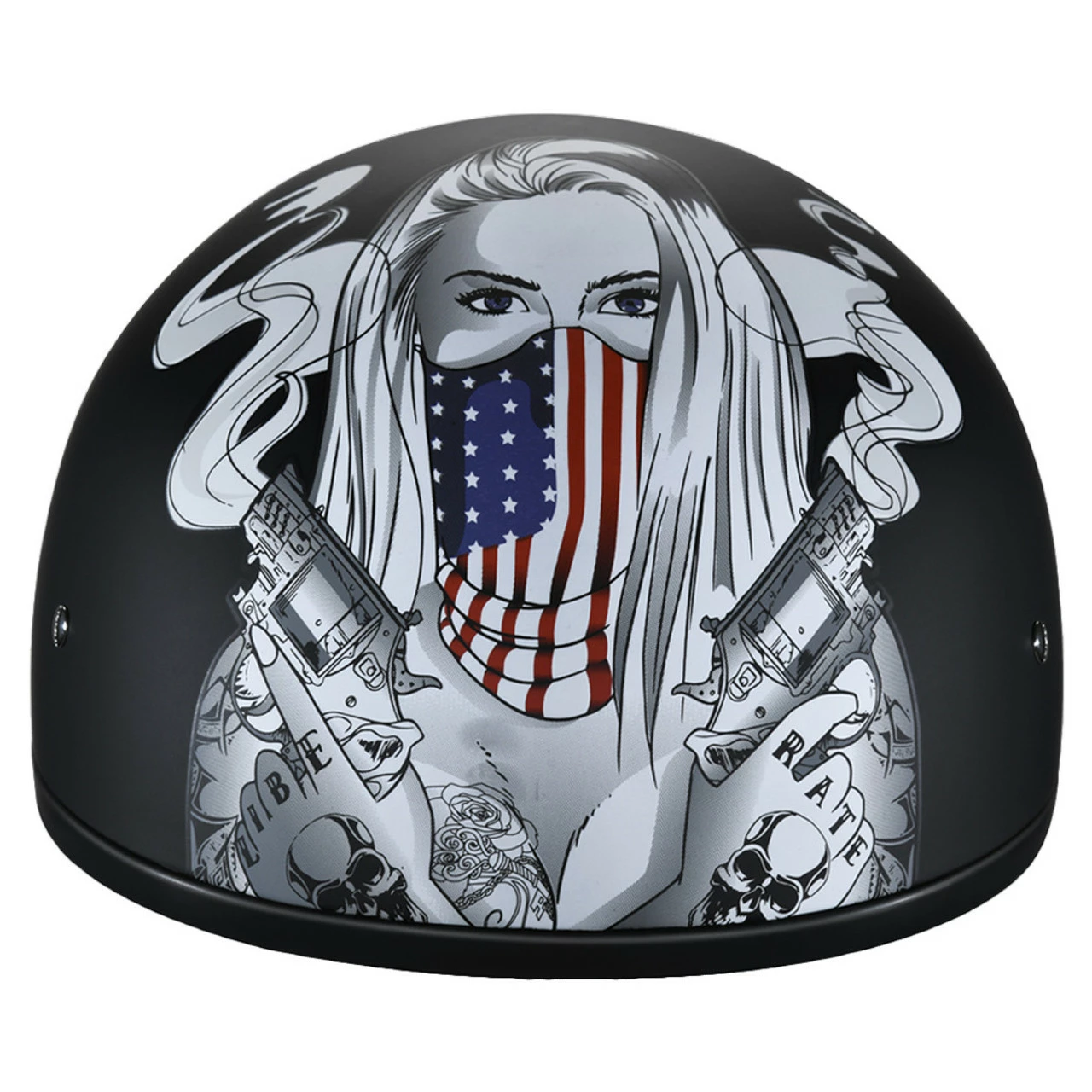 Daytona Skull Cap Make 'Em Pay Half Helmet 3 Daytona Skull Cap Make 'Em Pay Half Helmet