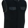 Vance VB914L Denim Black Club Vest With Leather Trims 2 Vance VB914L Denim Black Club Vest With Leather Trims -100 Percent Shop 69865 23793.1661286386