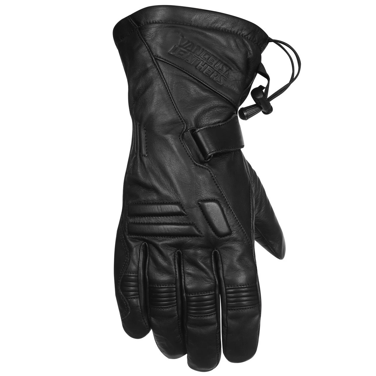 Vance Leathers 'Impulse' Waterproof Black Leather Motorcycle Gloves