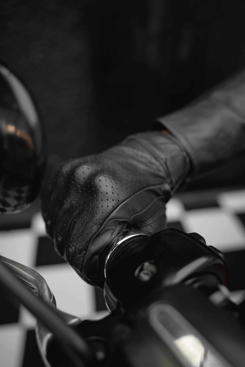 Vance VL412 Mens Premium Leather Perforated Cruiser Gloves - Image 2