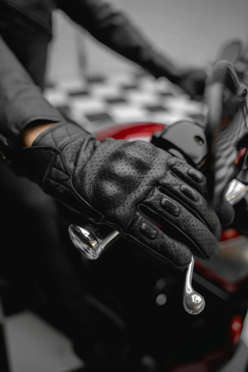 Vance VL412 Mens Premium Leather Perforated Cruiser Gloves