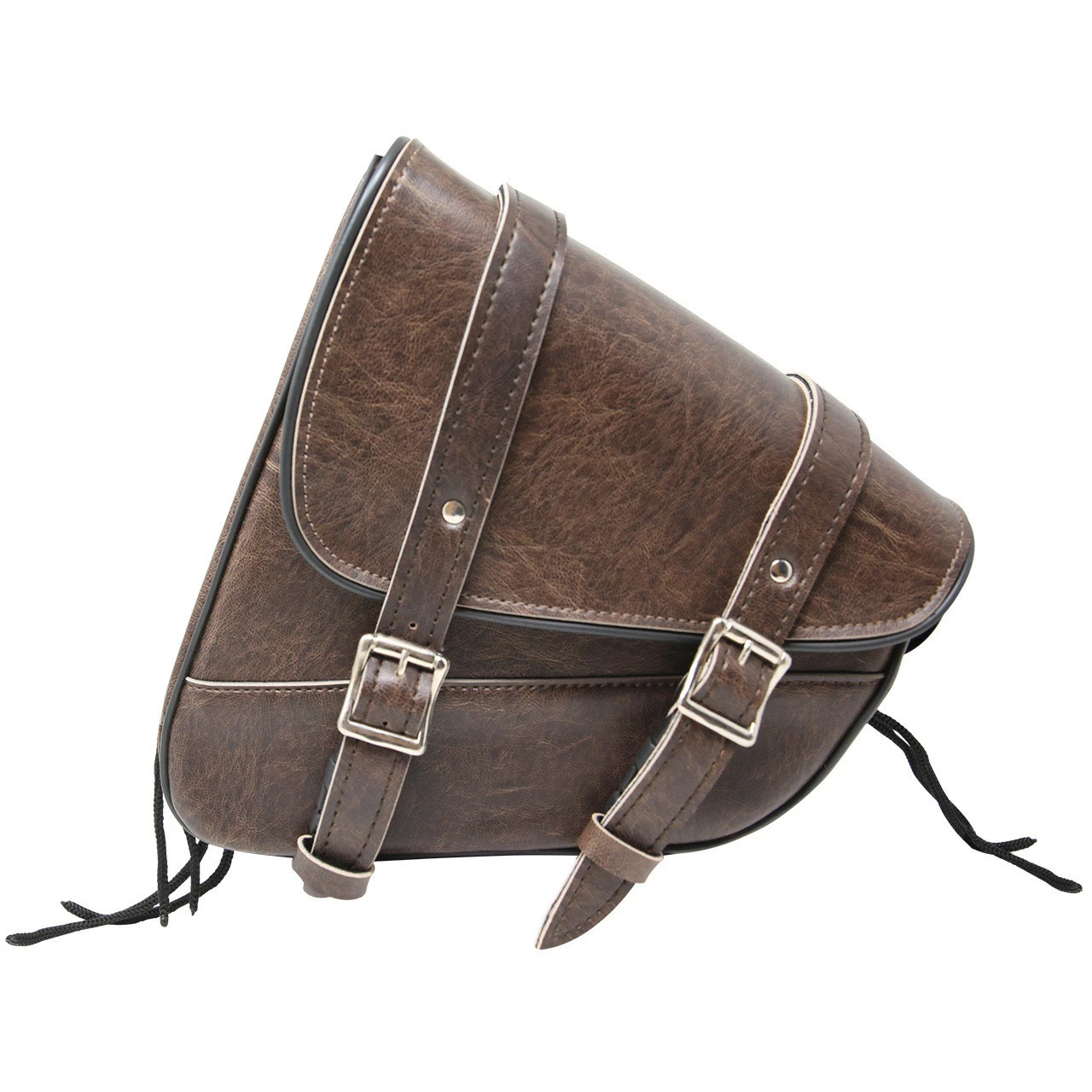 Vance VS152DBL Distressed Brown Left Side Motorcycle Swing Arm Bag For Harley Honda Yamaha Kawasaki Indian Motorcycles 6 Vance VS152DBL Distressed Brown Left Side Motorcycle Swing Arm Bag For Harley Honda Yamaha Kawasaki Indian Motorcycles - Image 4