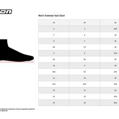 Icon Hooligan Shoes -100 Percent Shop Icon Tarmac Boots Size chart 94488.1665126625