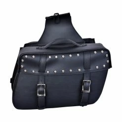 Vance VS219 Black Motorcycle Saddlebags For Honda Yamaha Kawasaki Indian And Harley Davidson Motorcycles