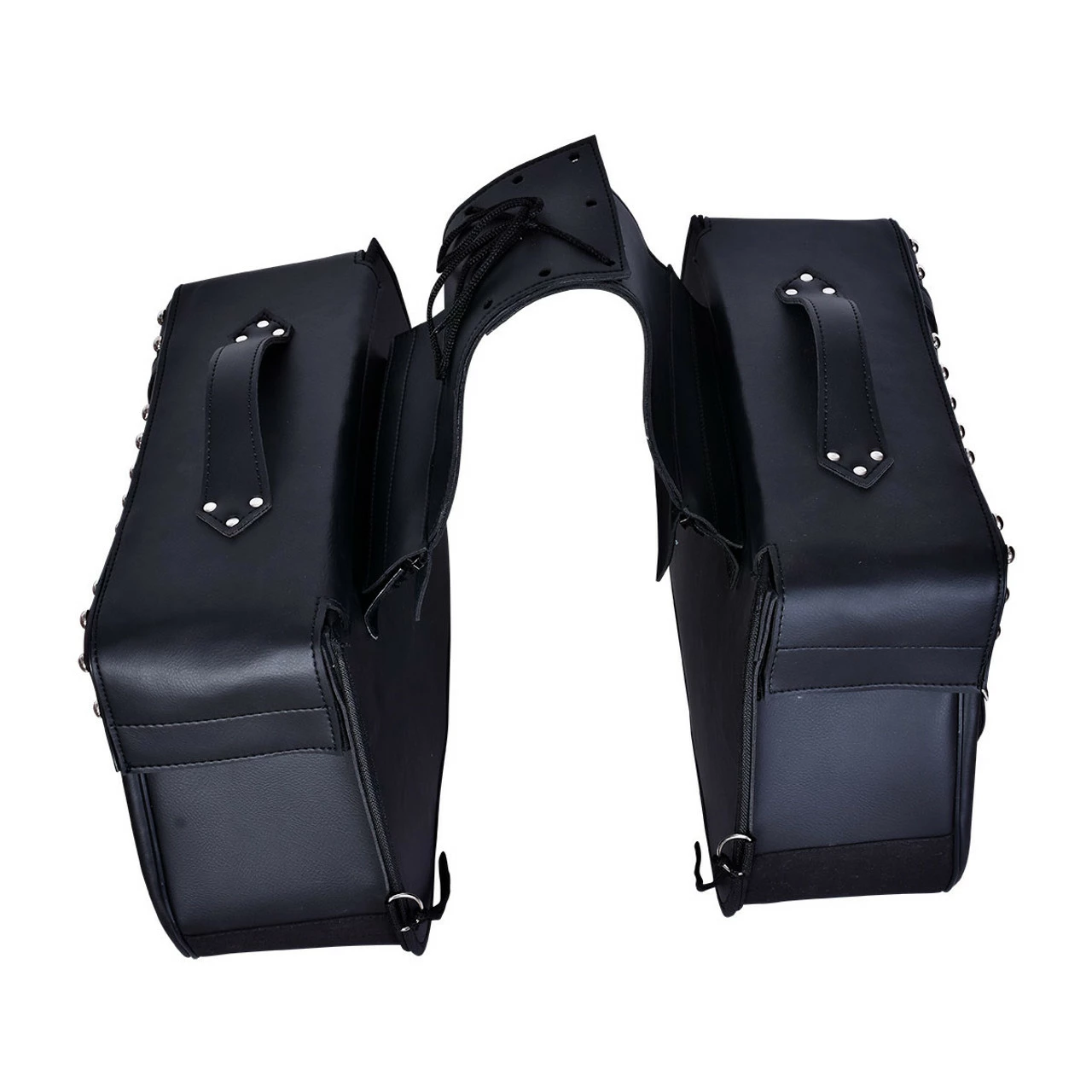 Vance VS219 Black Motorcycle Saddlebags For Honda Yamaha Kawasaki Indian And Harley Davidson Motorcycles - Image 2
