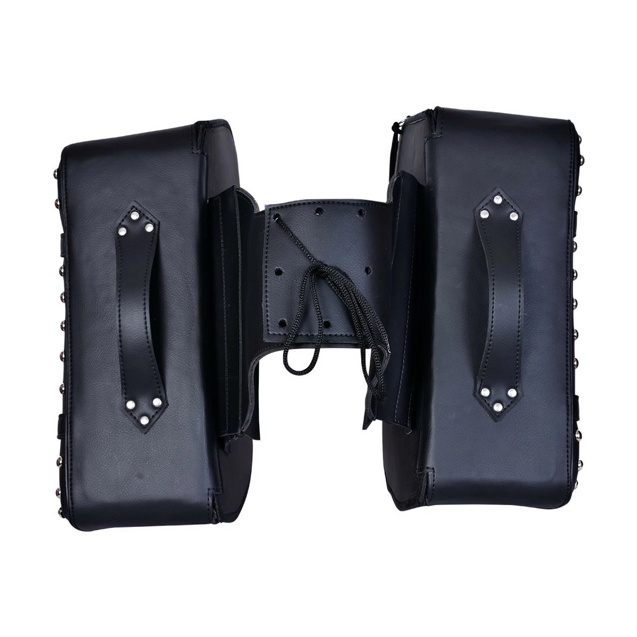 Vance VS219 Black Motorcycle Saddlebags For Honda Yamaha Kawasaki Indian And Harley Davidson Motorcycles - Image 3