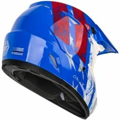 GMax MX-46 Off-Road Patriot Helmet 14 GMax MX-46 Off-Road Patriot Helmet -100 Percent Shop gmax mx 46 off road patriot helmet white blue rear view 50549.1647242854