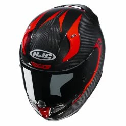 HJC RPHA 11 Carbon Bleer Helmet -100 Percent Shop hjc rpha 11 carbon bleer helmet black red top view 43325.1603423588