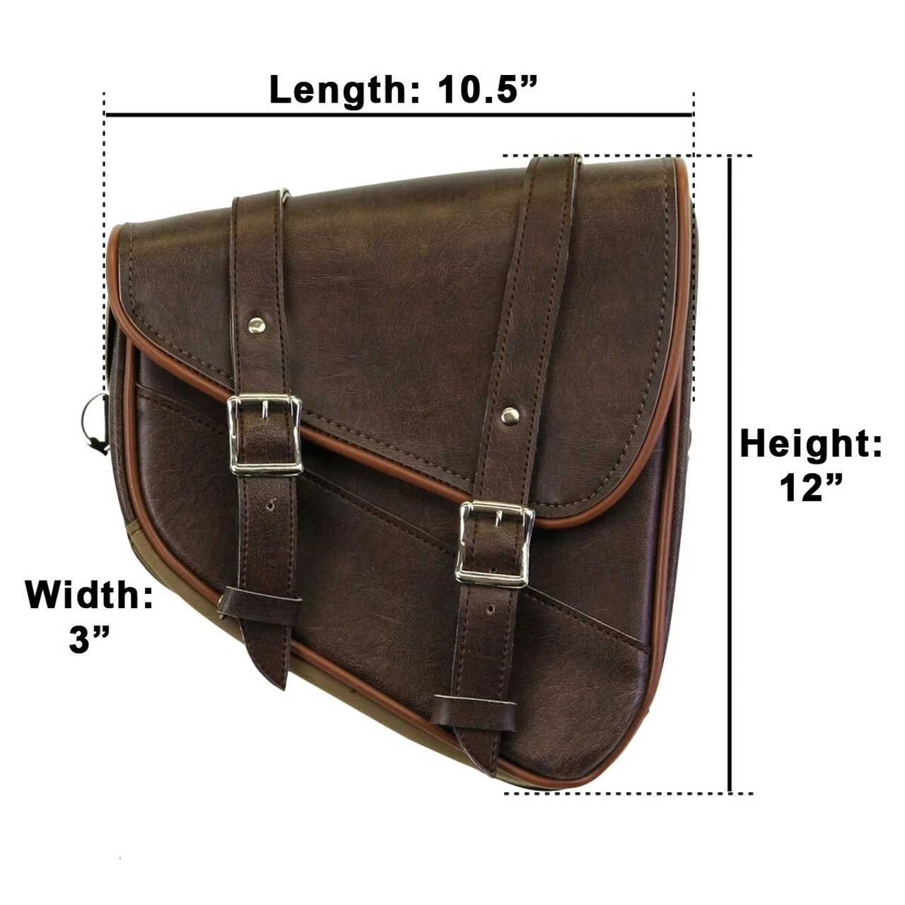Vance VS152DBL Distressed Brown Left Side Motorcycle Swing Arm Bag For Harley Honda Yamaha Kawasaki Indian Motorcycles 7 Vance VS152DBL Distressed Brown Left Side Motorcycle Swing Arm Bag For Harley Honda Yamaha Kawasaki Indian Motorcycles - Image 5