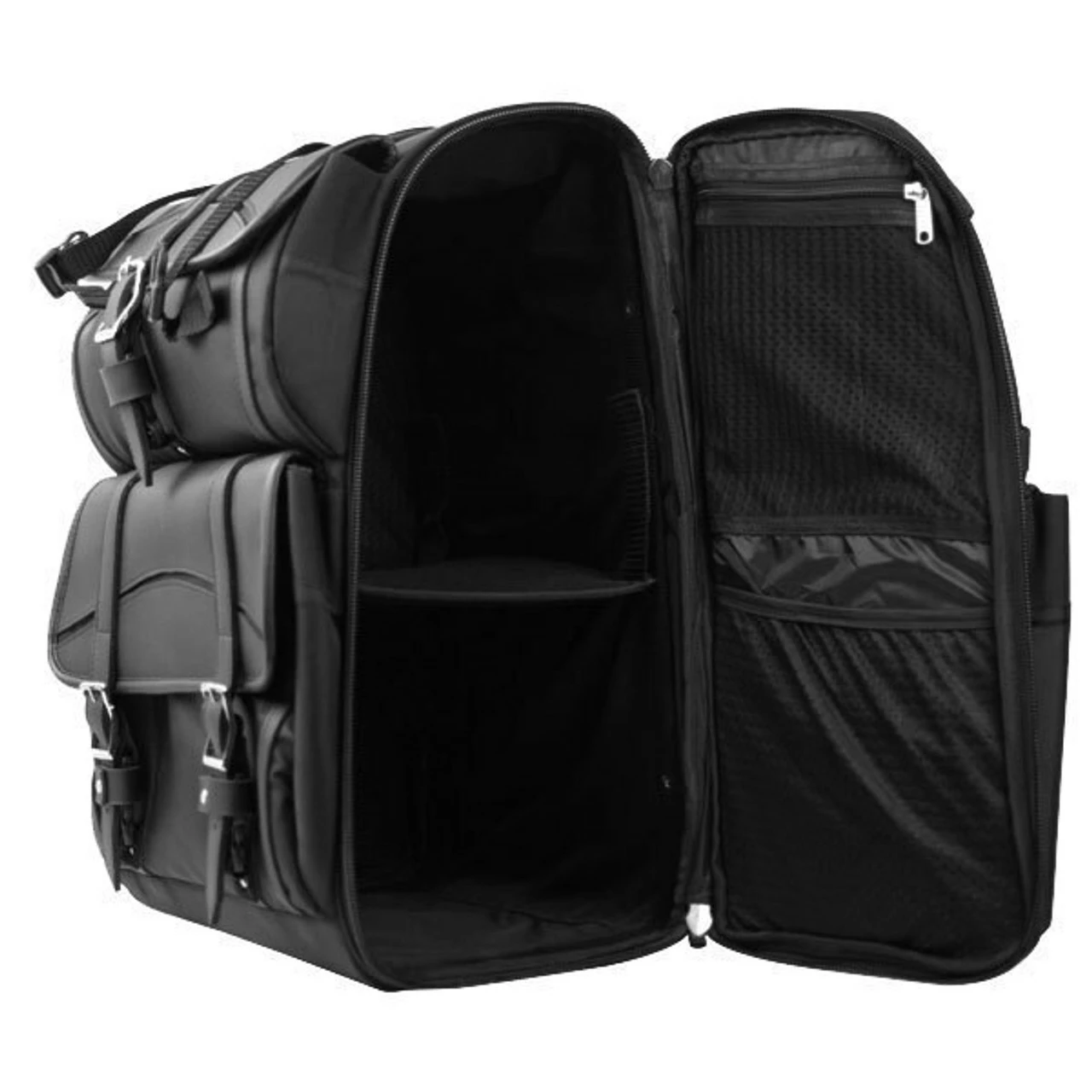Vance VS348 Black Extra Large 2-Piece Motorcycle Travel Touring Sissy Bar Bag 7 Vance VS348 Black Extra Large 2-Piece Motorcycle Travel Touring Sissy Bar Bag - Image 5