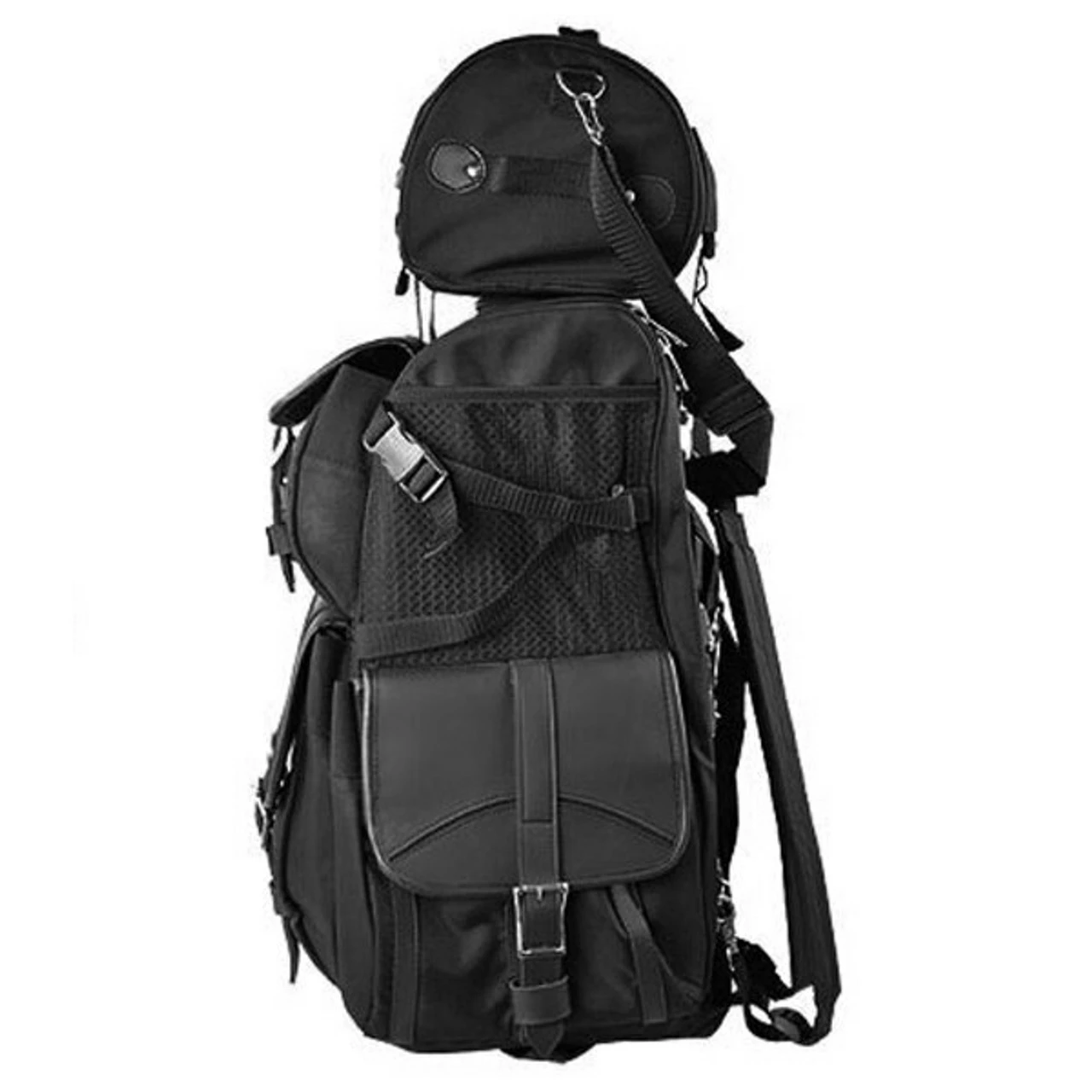 Vance VS348 Black Extra Large 2-Piece Motorcycle Travel Touring Sissy Bar Bag 4 Vance VS348 Black Extra Large 2-Piece Motorcycle Travel Touring Sissy Bar Bag - Image 2