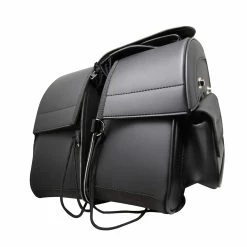 Vance VS230 Black Motorcycle Saddlebags For Honda Yamaha Kawasaki Indian And Harley Davidson Motorcycles
