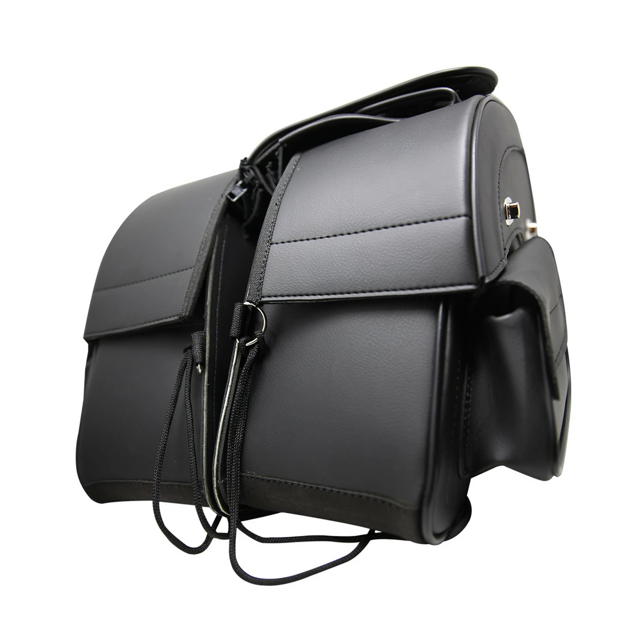 Vance VS230 Black Motorcycle Saddlebags For Honda Yamaha Kawasaki Indian And Harley Davidson Motorcycles